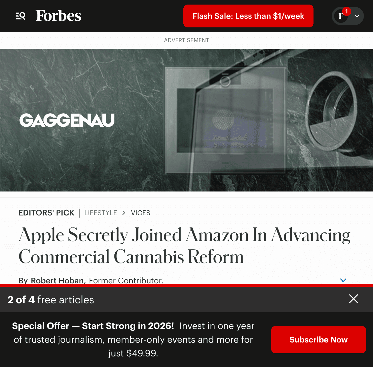 Apple Secretly Joined Amazon In Advancing Commercial Cannabis Reform